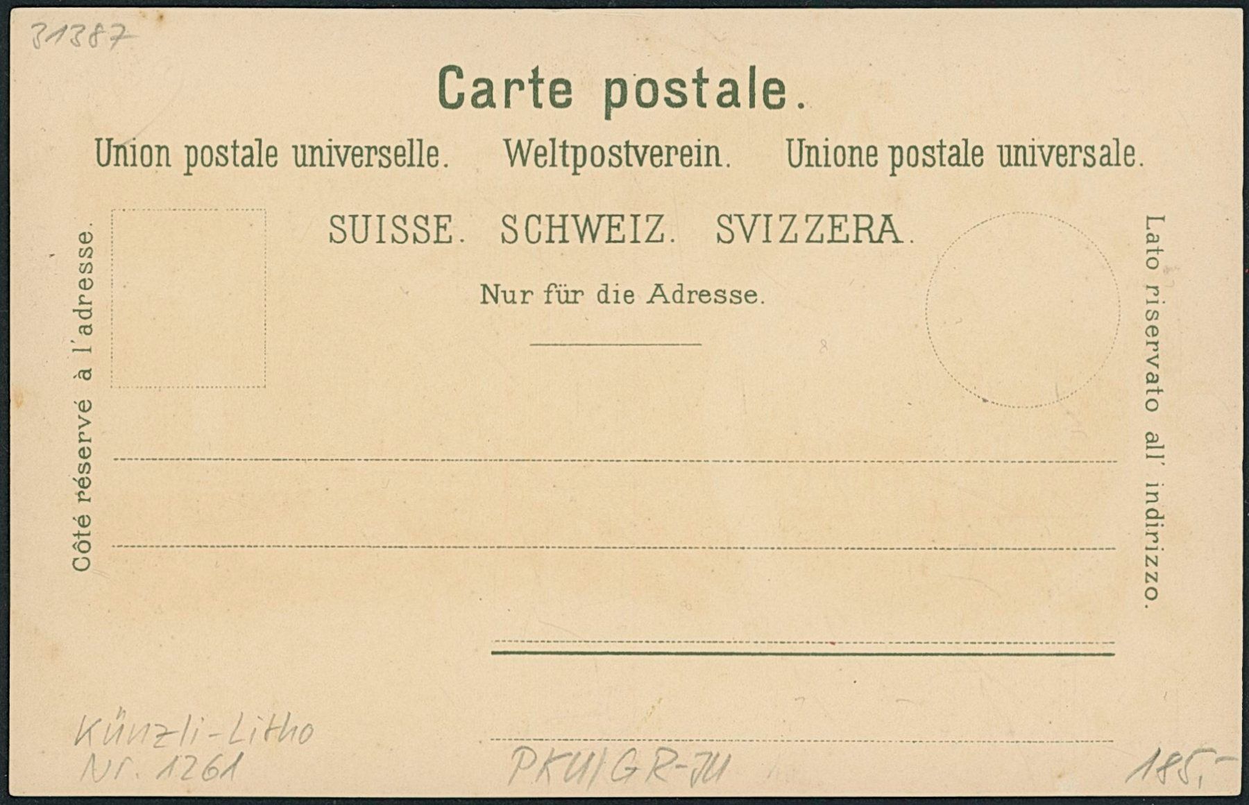 Ansichtskarten: GR Julier Pass - Postkutsche - Litho – Neu (gemäss Beschreibung) aus Schindellegi von leecollect 1