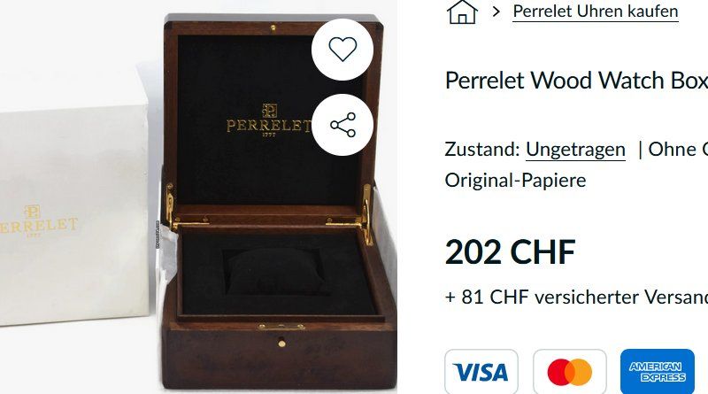 Scatole porta orologi: Uhrenbox  / boîte à montre PERRELET – Nuovo e nell'imballaggio originale da Collonges venduto da Allegree 9