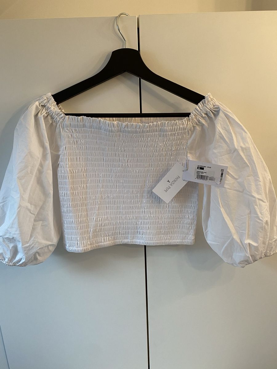 Blusen: PATRIZIA PEPE White Off Shoulder Blouse Size 40 – Neu (gemäss Beschreibung) aus Bülach von mrt_m2tm