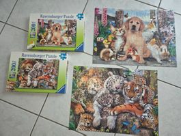 2 Ravensburger Puzzles XXL 200 Teile