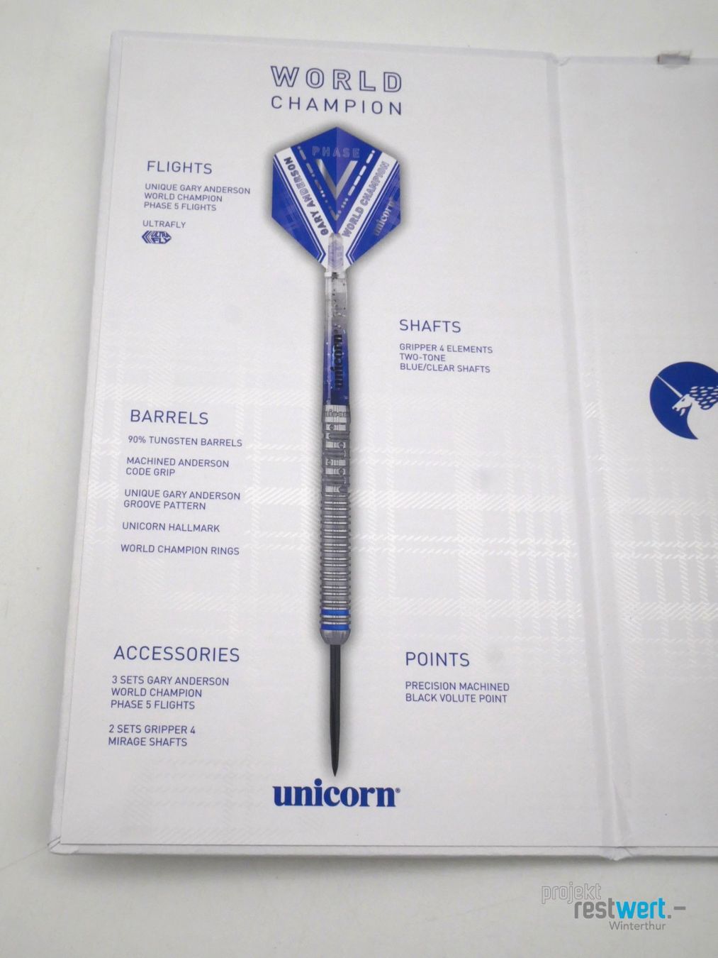 Freccette: Unicorn W.C. Gary Anderson Phase 5 Darts – Nuovo (secondo la descrizione) da Winterthur venduto da Restwert_Winterthur 2