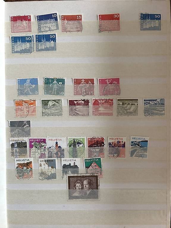 Alle Briefmarken: Collezione francobolli Svizzeri – Gebraucht aus Avegno von pippo_olaf