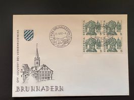 Brunnadern  Ortsstempel Sonderbrief 1981 FDC  (R588)