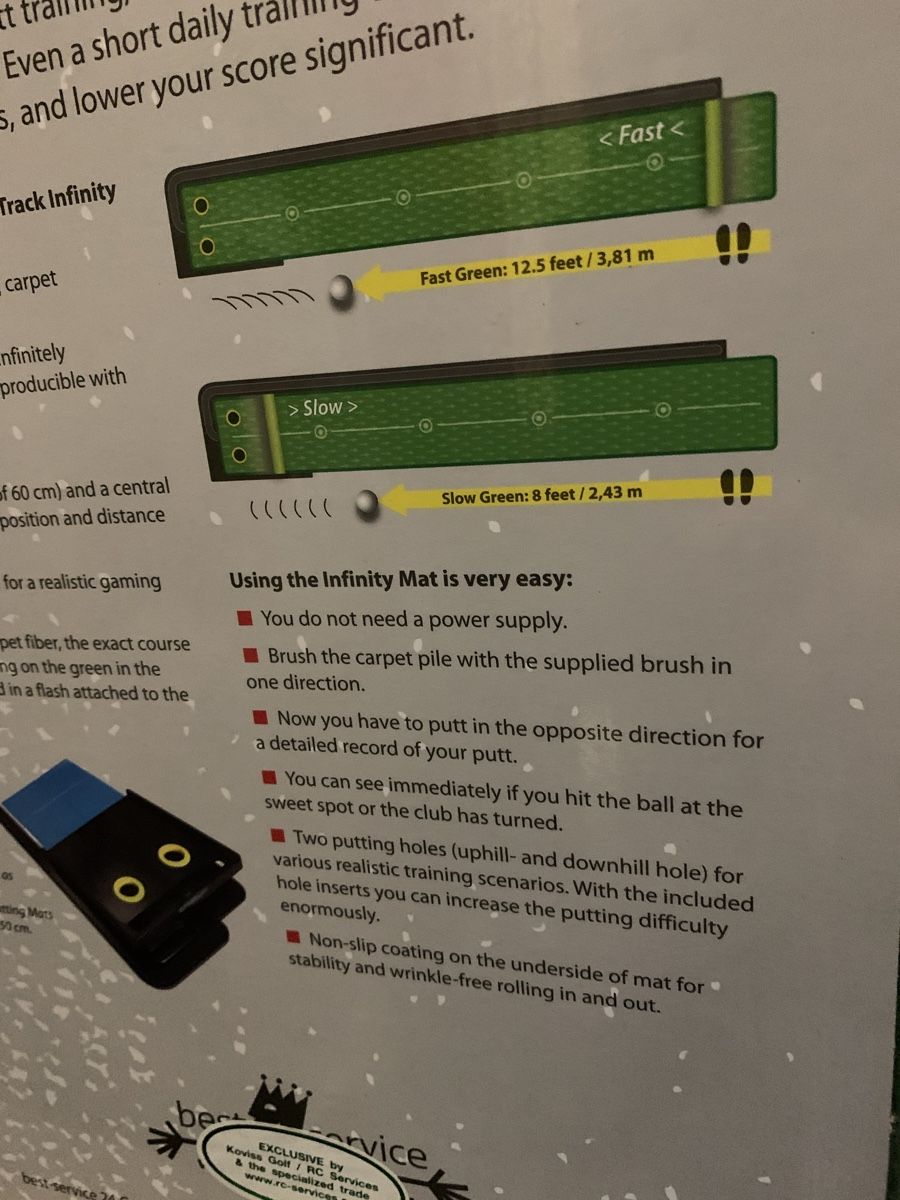 Tappeto da gioco: Golf Trainingsmatte Infinity Track Putting Mat ⛳️ – Nuovo (secondo la descrizione) da Neuendorf venduto da LadystreetL 2