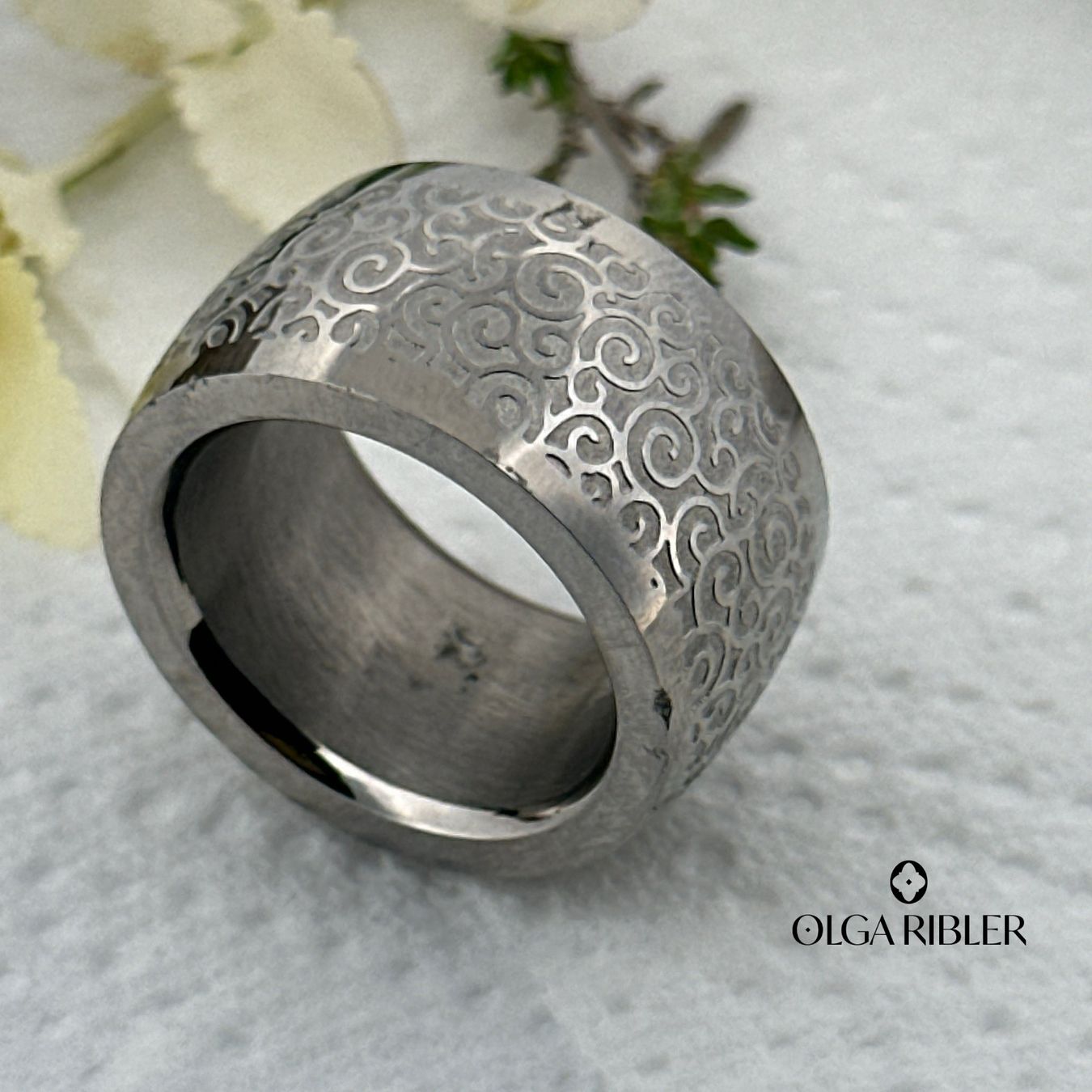 Olga Ribler Anelli: Massiver Ring Edelstahl - matt - Grösse 57 – Nuovo (secondo la descrizione) da Luzern venduto da Schmuckoutlet 5