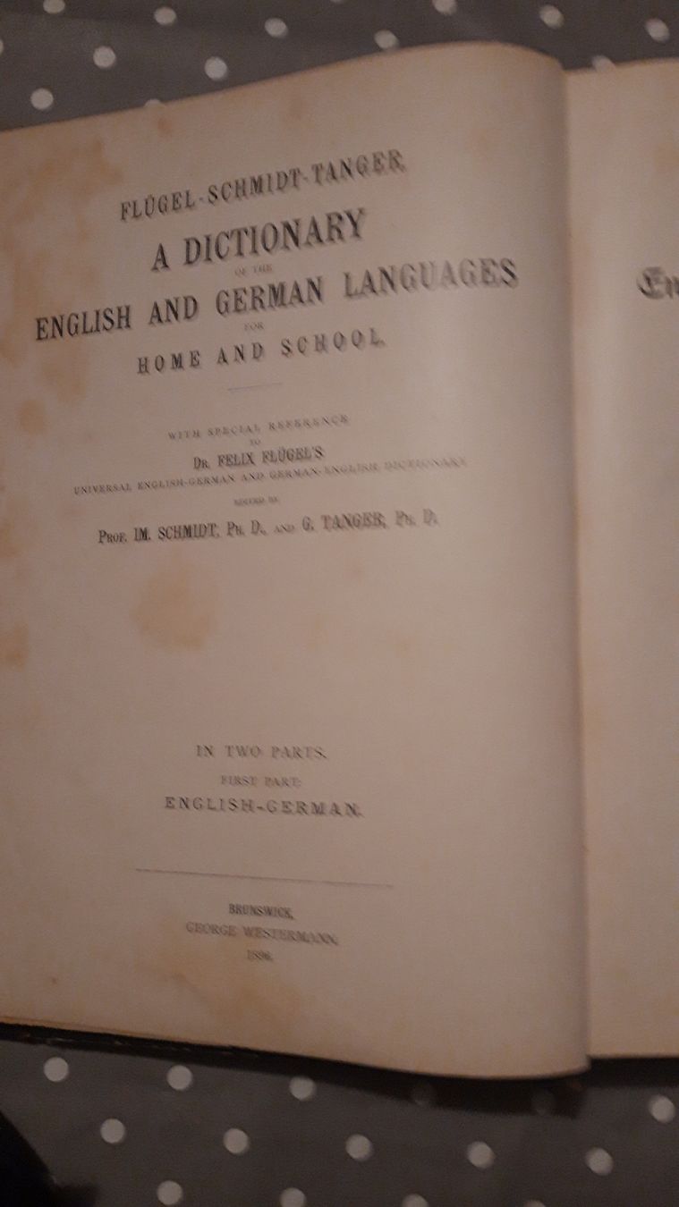 Libri: Antikes Wörterbuch Englisch-Deutsch,  1896 – Usato da Schangnau venduto da Arnika56 4