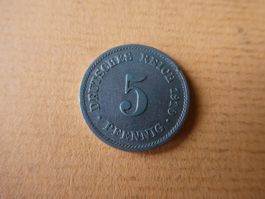 Dt. Reich 1910 E,  5 Pfennig
