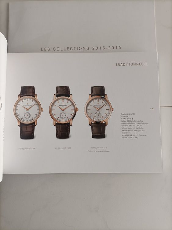 Catalogue Brochure montres Vacheron Constantin 2015 2016 DE