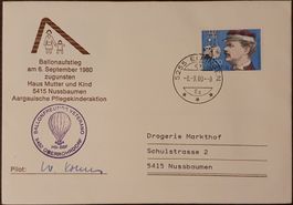 Ballonaufstieg HB-BBF Nussbaumen 6. 9. 1980
