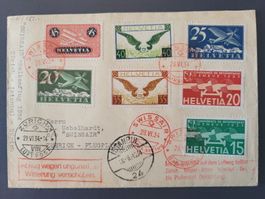 1934, Flugpostbeleg nach Zürich  -  Balkanflug