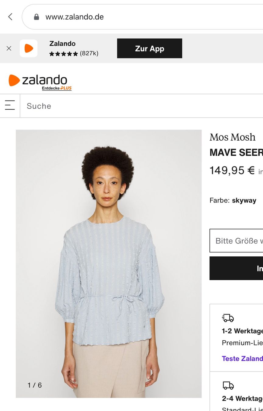 Mos mosh Blusen: Mos Mosh Bluse in hellblau, Grösse M, neuwertig – Neu (gemäss Beschreibung) aus Kreuzlingen von shopaholicatheart_4 6