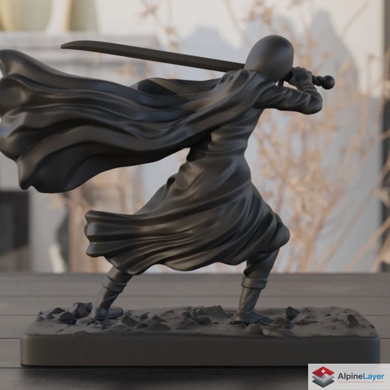 Skulpturen & Statuen: Shadowblade Warrior – 3D Printed Dynamic Sculpture – Neu (gemäss Beschreibung) aus Losone von AlpineLayer