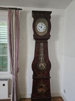 Horloge comtoise ancienne, cadran émaillé