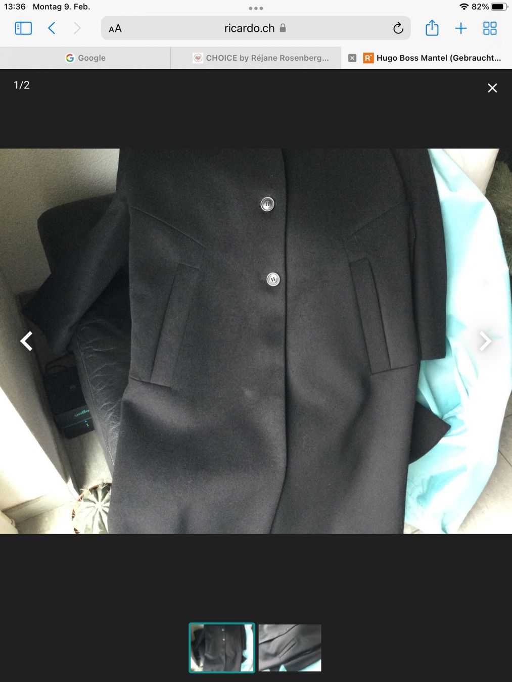 Hugo Boss Cappotti: Hugo Boss Mantel – Usato da Nussbaumen AG venduto da Graefin1964 4