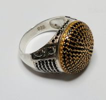 Fingerring mit schwarzen Diamanten Grösse 65