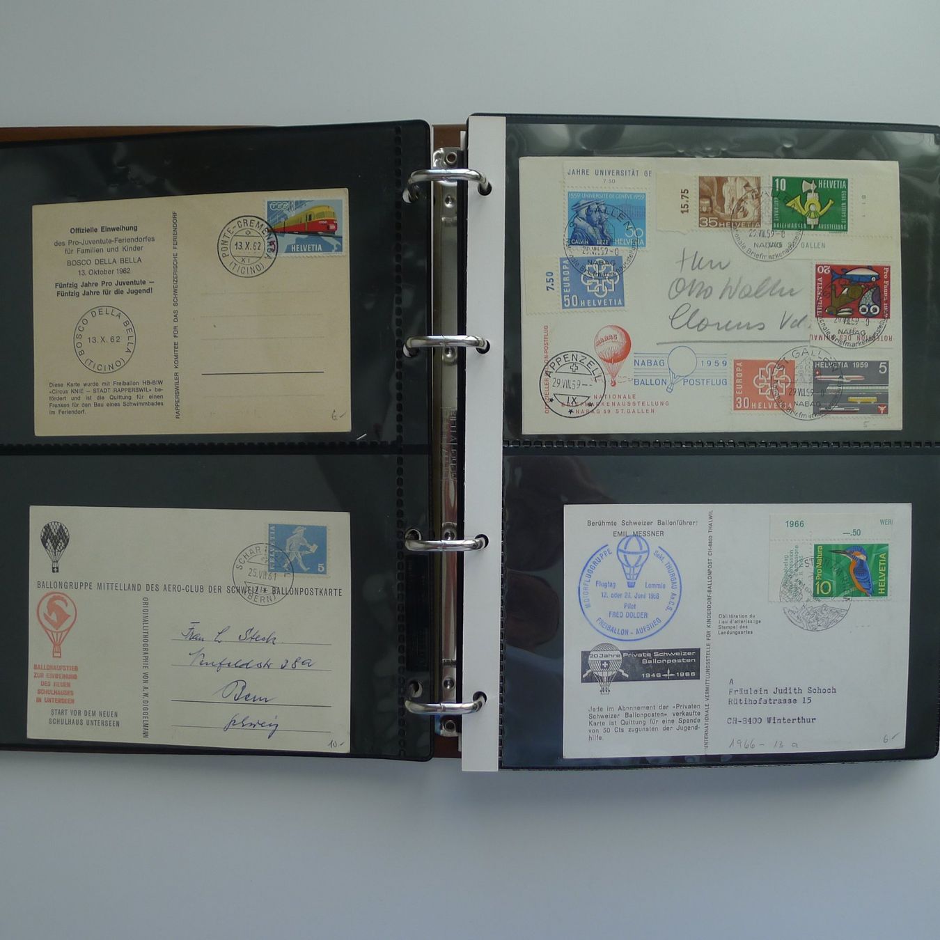 Alle Briefmarken: Ballon Flugpost - Briefe Sammlung in 2 Alben – Gebraucht aus Ebikon von SilvioFreund 2