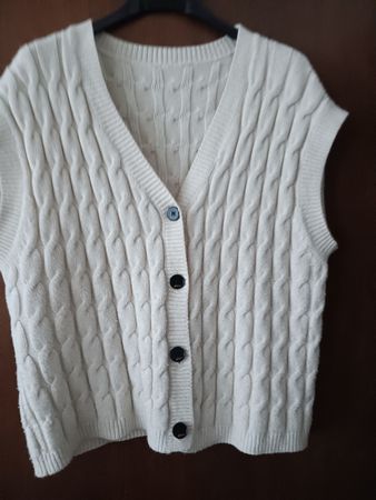 Pullunder Strickweste creme, Grösse L .Zustand gut