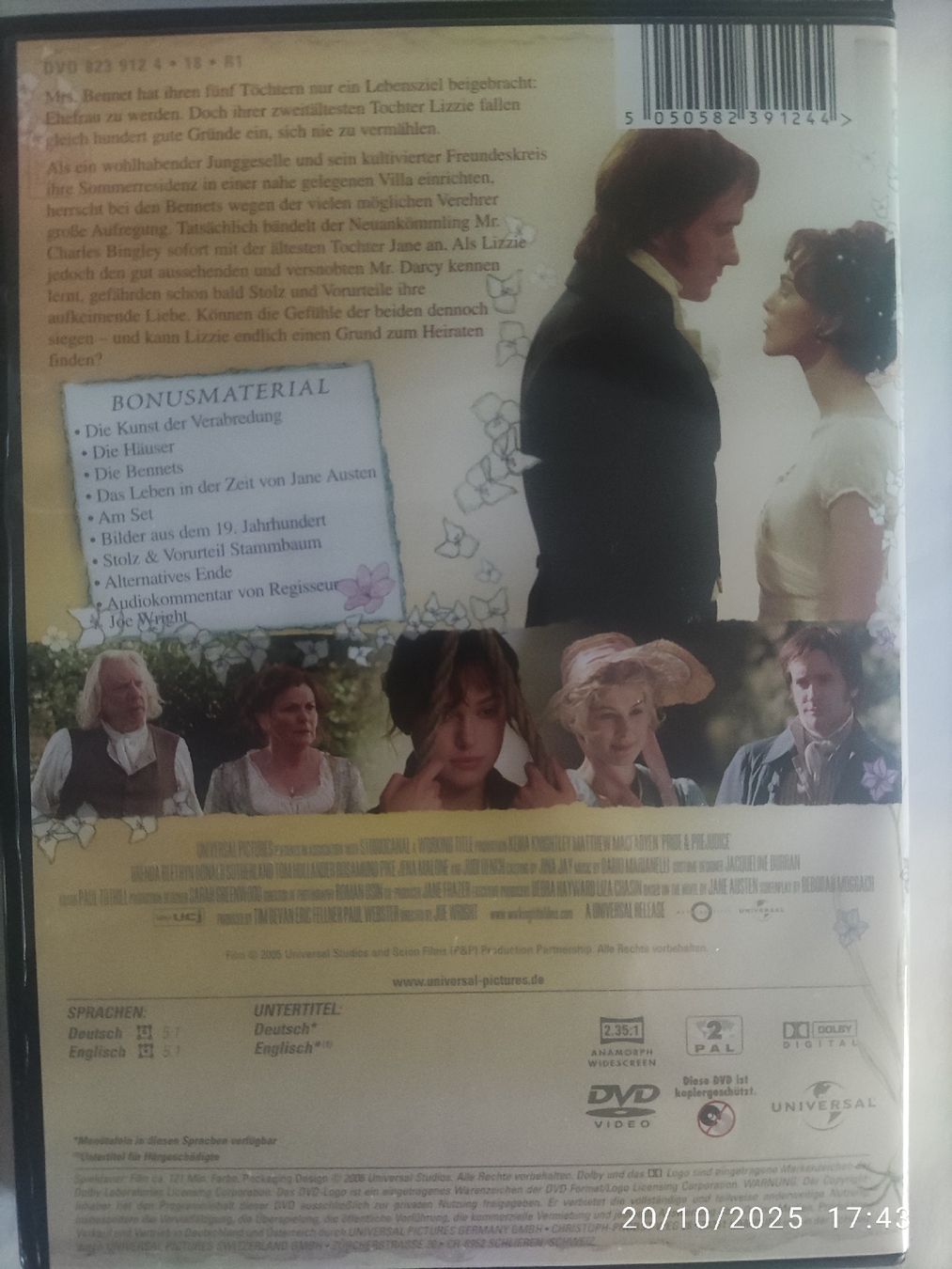 Tutti i DVDs: Stolz und Vorurteil – Usato da Basel venduto da Alacant 1
