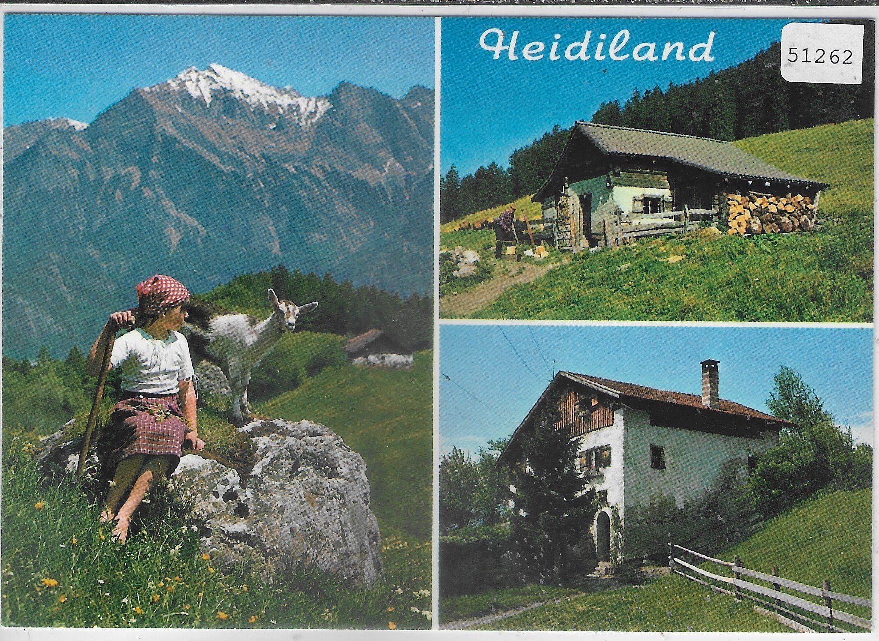 Ansichtskarten: Heidiland mit Falknis - Multiview – Gebraucht aus Ettingen von Kartenplanet
