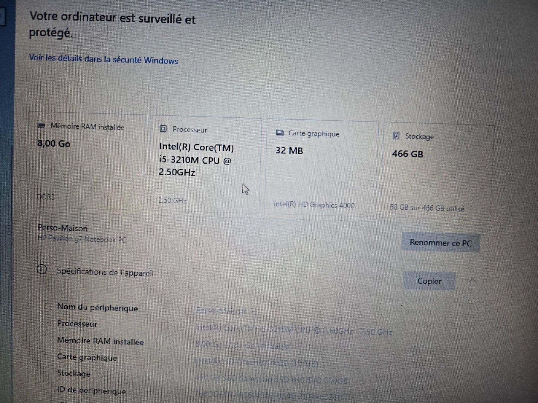 Hewlett Packard Portables: Hp pavillon – D'occasion à Les Bayards par bibouille36 1