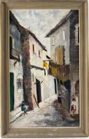 Ölgemälde "Gasse in Spanien", signiert,