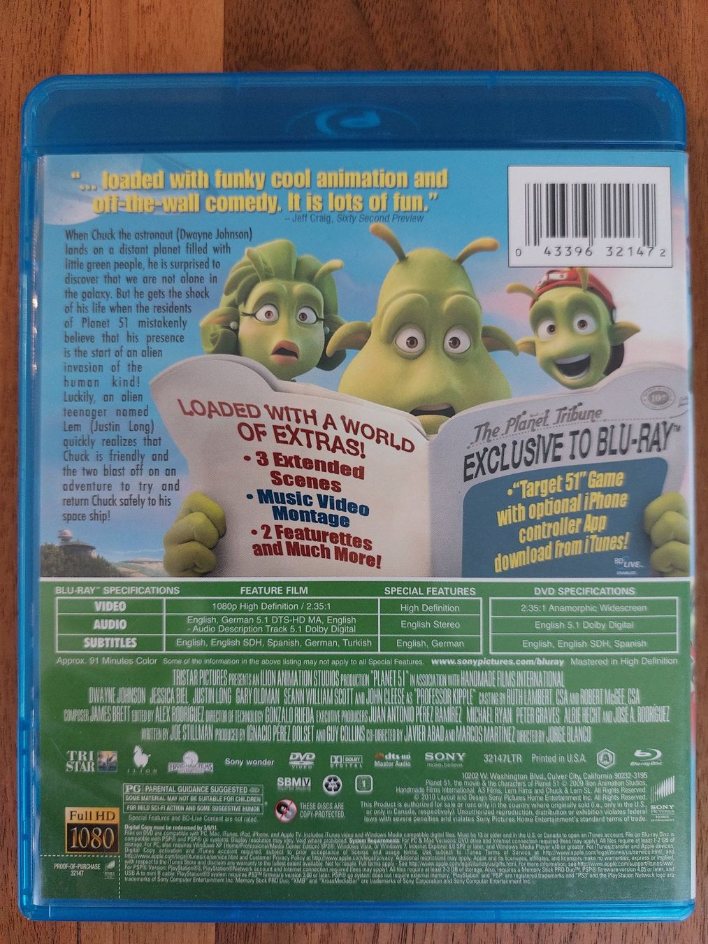 Alle DVDs: Blu Ray - Planet 51 / US Code A – Gebraucht aus Rheinfelden von FilmAuktion 1