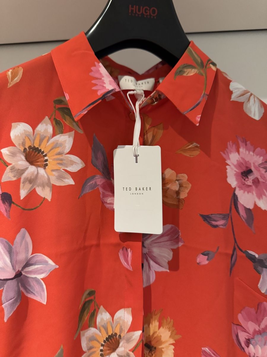 Ted Baker Camicette: Ted Baker Bluse Gr. 1 / 36 Korallenrot Blumenmuster neu – Nuovo e nell'imballaggio originale da Galgenen venduto da syl_7y9c 2