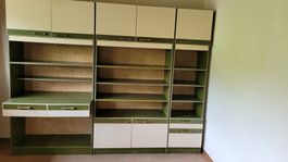 Wohnwand / Regalwand im Retro-Vintage-Stil