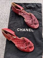 CHANEL Sandalen 40 neu bordeaux mit Dustbag Rarität TOP SALE