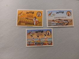 3 timbres Bahrein Jeux Olympiques Los Angeles 1984