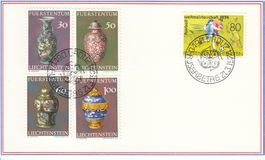 FL 5 Faltblätter ab 1973 alle mit Ausgabetagstempel