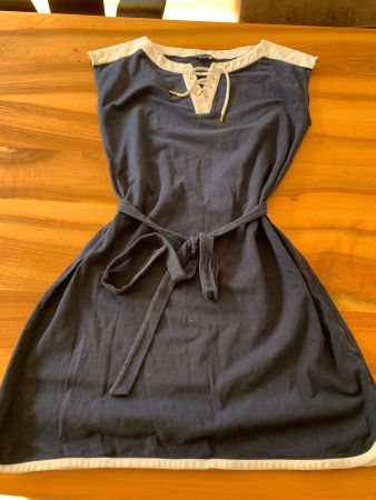 TOMMY HILFIGER - tolles Kleid dunkelblau/weiss Gr. L