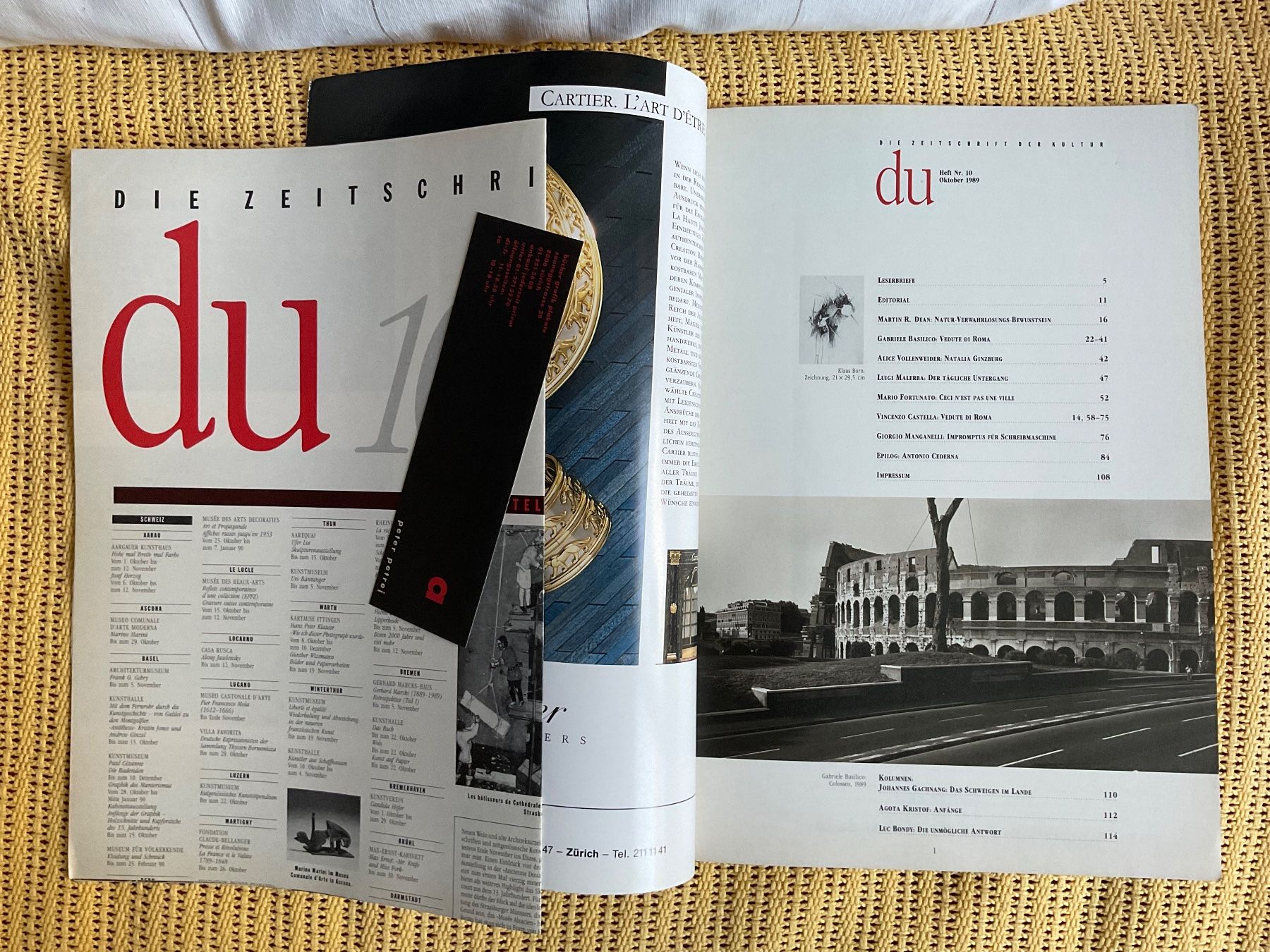 Riviste & Magazine: Du Heft Nr.10, Oktober 1989 – Usato da Zürich venduto da Tolima194 1