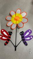 Windspiel Windrad Blume mit Schmetterling