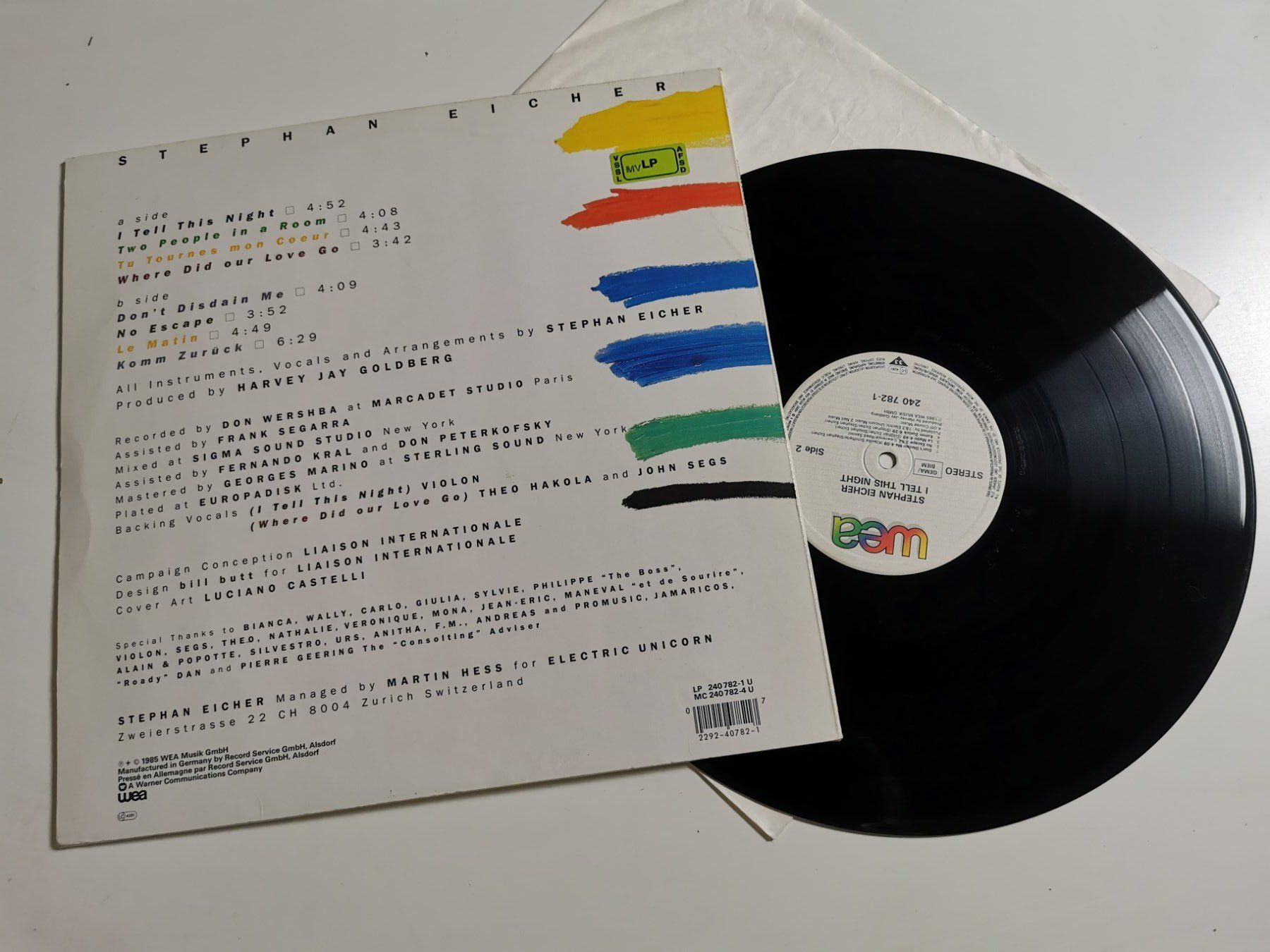Dischi in vinile: STEPHAN EICHER - I TELL THIS NIGHT – Usato da Grafenried venduto da House-of-Oldies 1