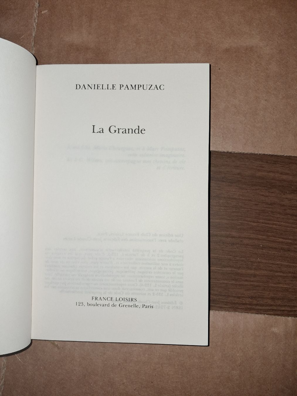 Libri: La grande - Danielle Pampuzac – Usato da Le locle venduto da juliensaran 2