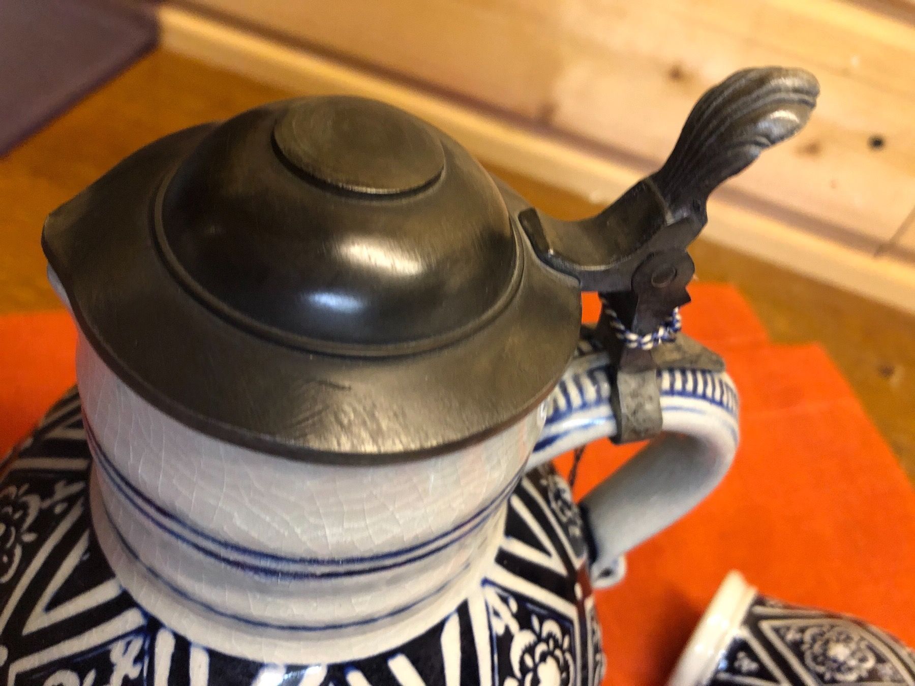Caraffe: Wasserkrug  mit zindeckel und becher – Nuovo (secondo la descrizione) da Frauenfeld venduto da Waldtaube53 3
