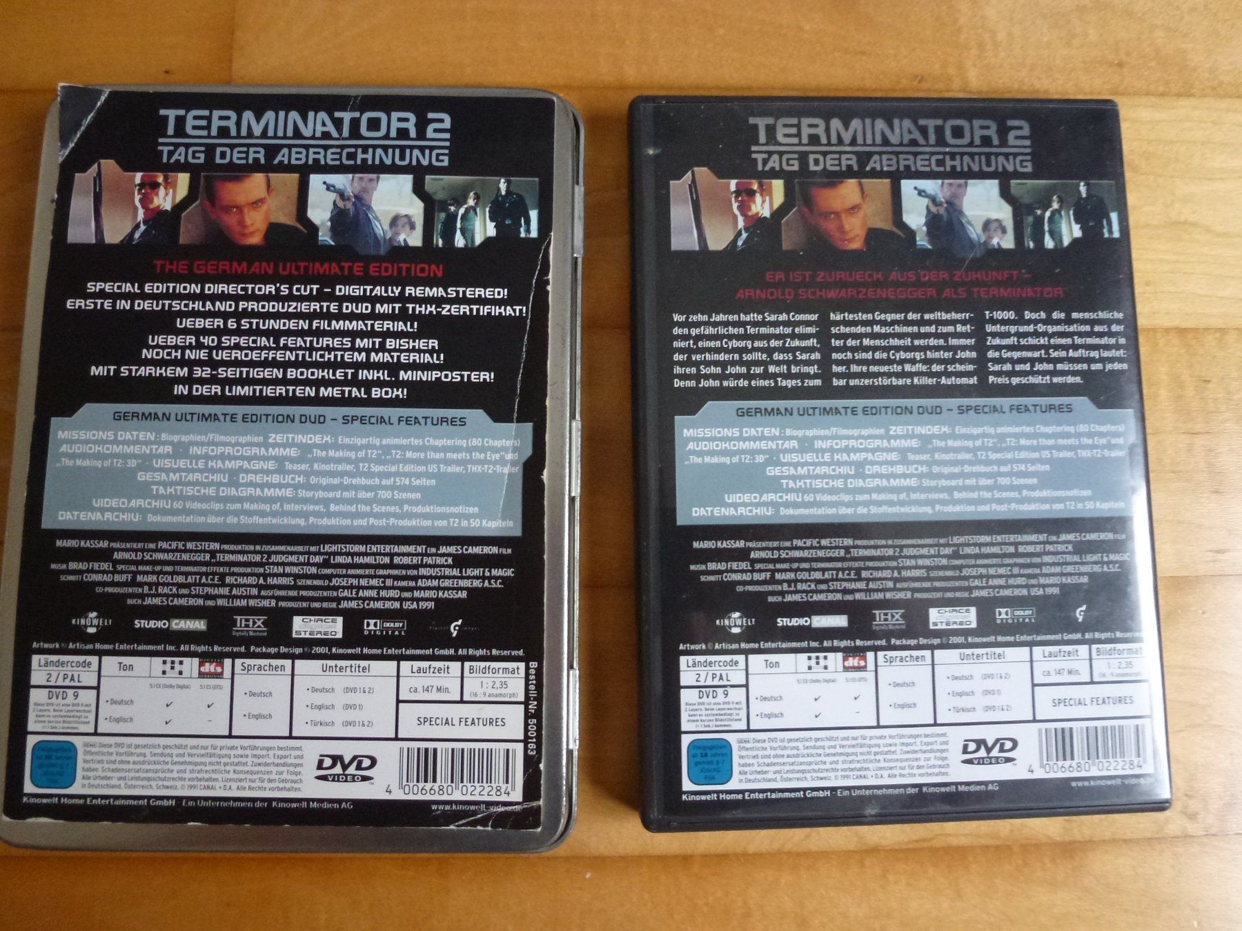 Alle DVDs: Terminator 2 - Tag der Abrechnung (Ultimate Edition) 2-DVDs – Gebraucht aus Bern von Frebo 1