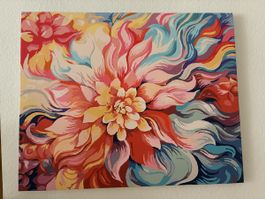 Zwei wunderschöne selbstgemalte Bilder im Set Blumenmotiv 🌺