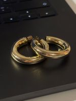 Goldene Hoop Ohrringe, modisch und neuwertig!