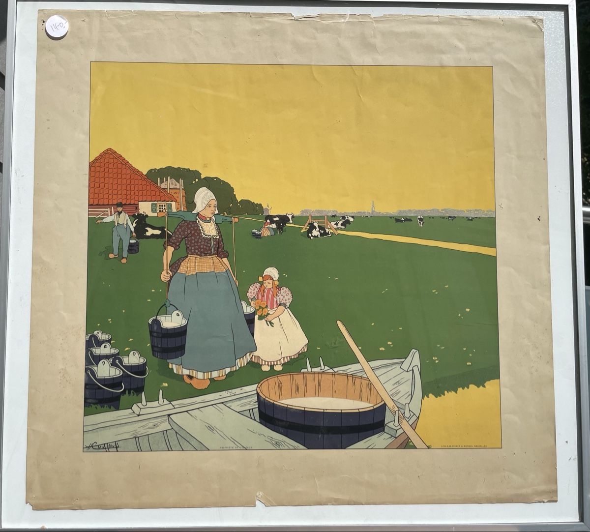 Grafica & Litografie: H. Cassiers paire de lithographies lait – Usato da Biel/Bienne venduto da Galaq 1