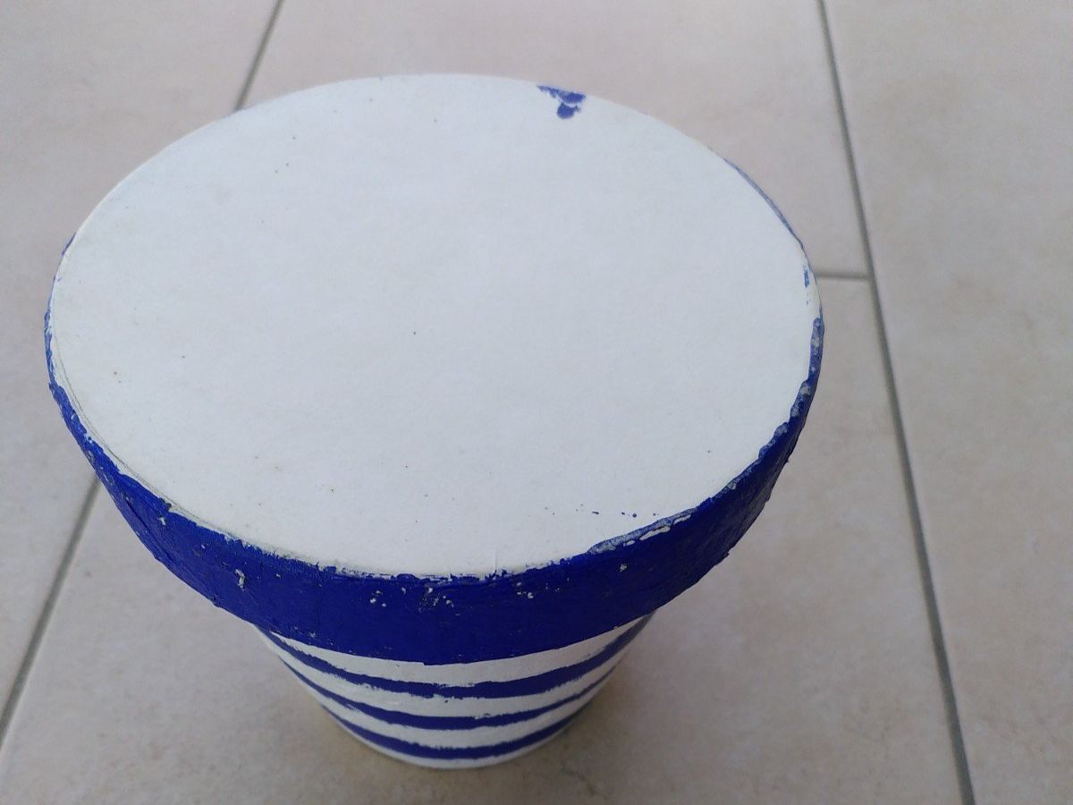 Strumenti musicali: TROMMEL AUS EINEM BLUMENTOPF/SELFMADE – Usato da Brugg AG venduto da olamim 2