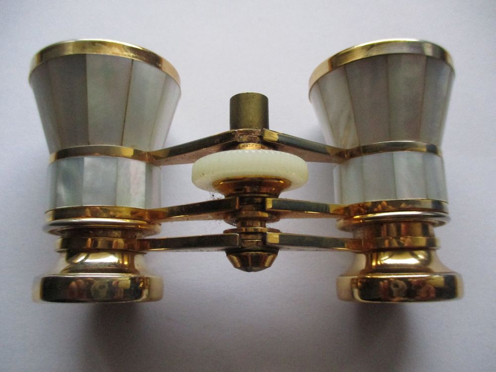 Jumelles De Théâtre Opera HQRP 3x25 Doré Et Argent – Avec Collier Élégant – Grossissement 3x Pour Spectacles Et Concerts