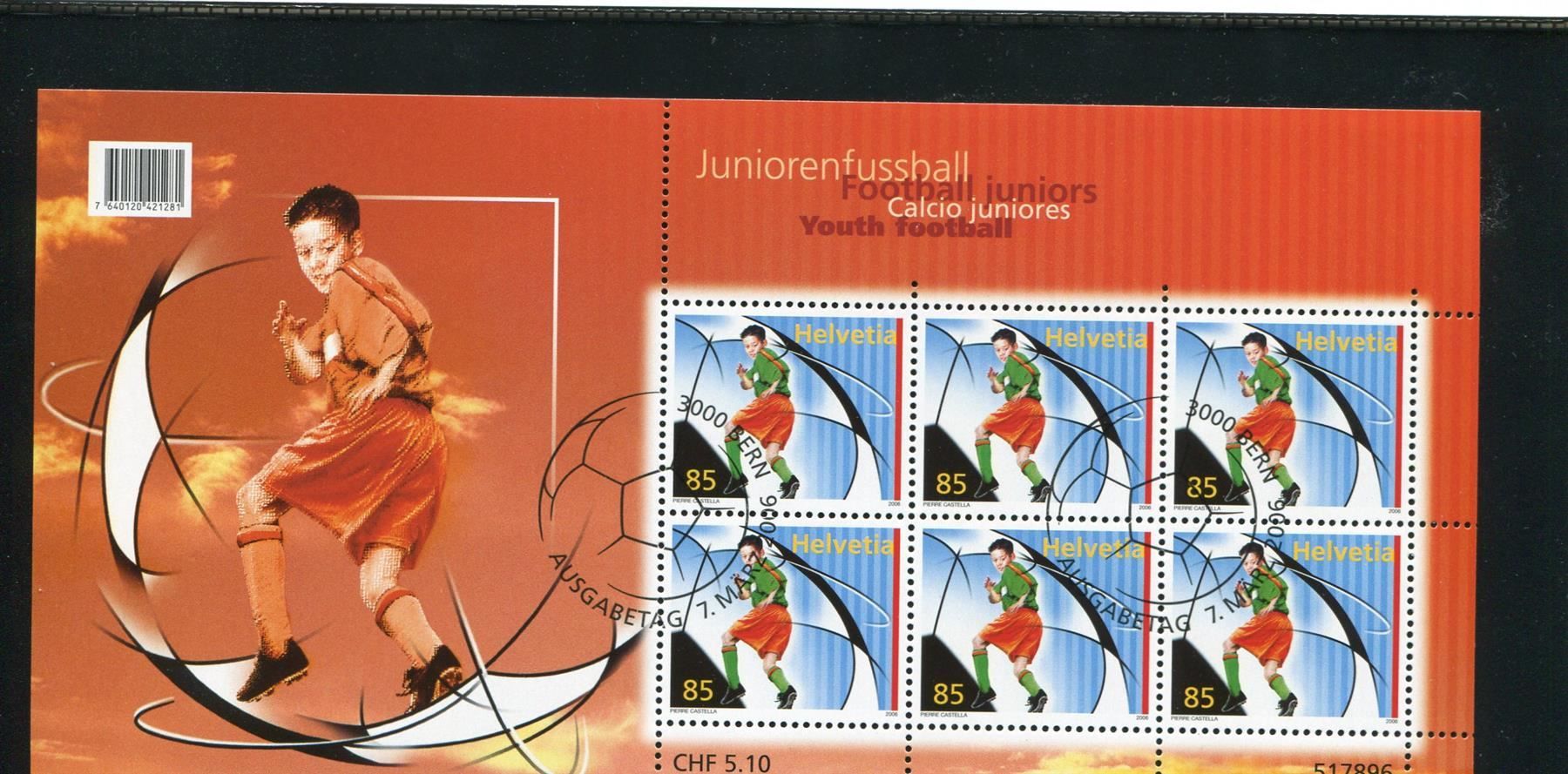 Tutti i francobolli: 2006 Juniorenfussball im KB gestempelt – Nuovo (secondo la descrizione) da Winterthur venduto da Kyoung