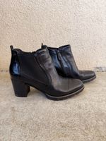 Damen Stiefeletten schwarz Leder Grösse 41 guter Zustand