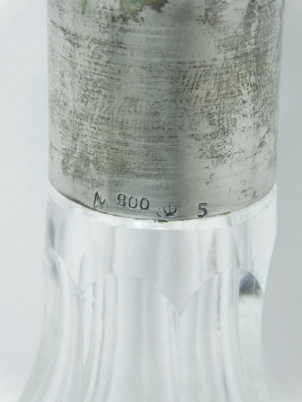 Caraffe: Antik Glas Karaffe mit Silbermontur 800 – Usato da Emmenbrücke venduto da Ulisse-22 1