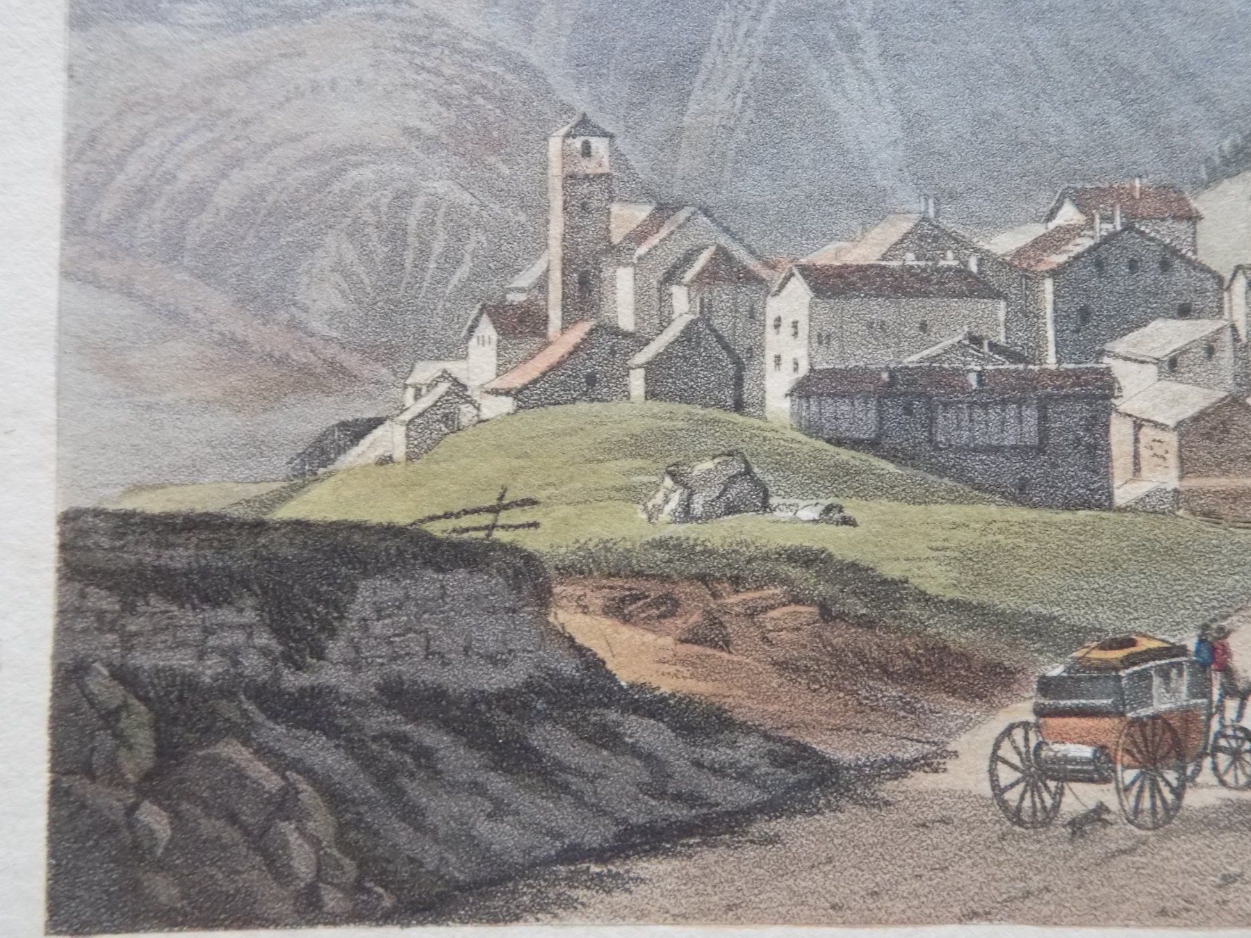 Gravures: View village Simplon Valais – D'occasion à Risch par Rischli15 3