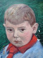 Franz Gehri, sehr schönes Knaben-Portrait, signiert