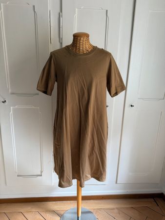 UNIQLO - T-Shirt Kleid hellbraun M