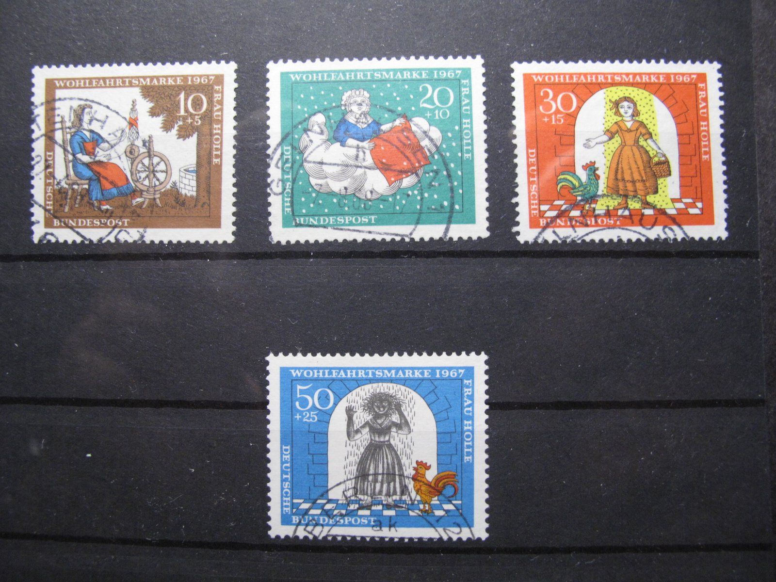 Tutti i francobolli: BRD 1967 Grimm Brüder Märchen IX gest. – Usato da Wil SG venduto da fva01